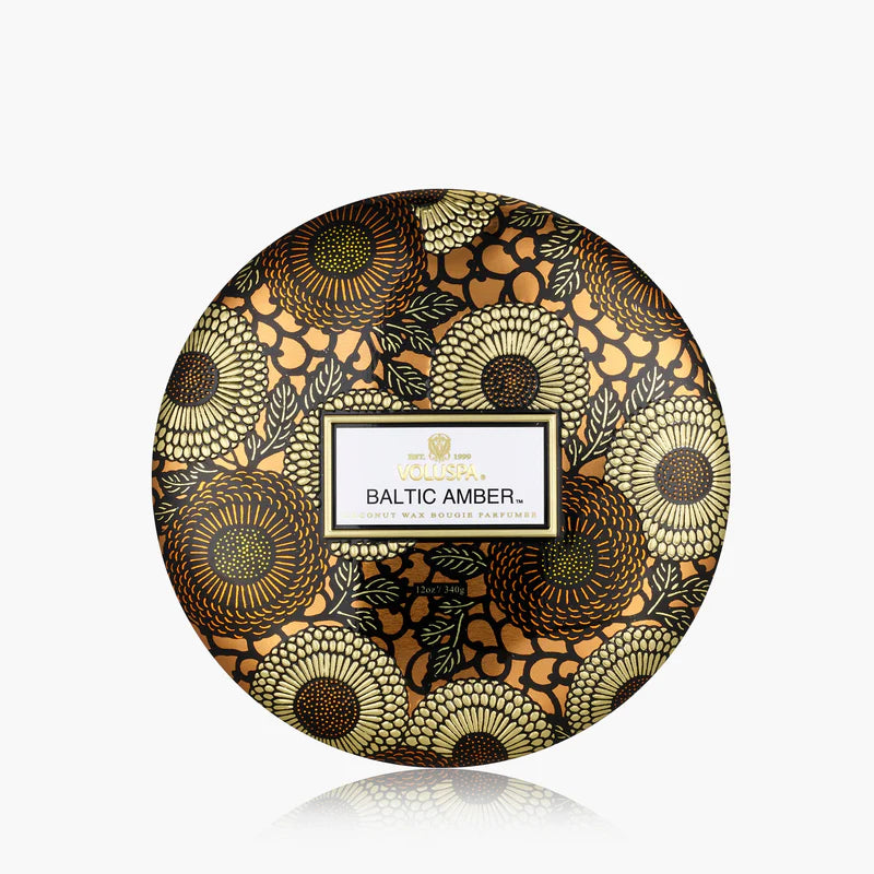 3 Wick Tin Candle Baltic Amber