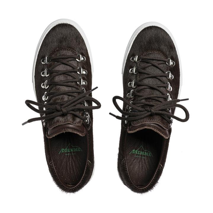 Marostica Low Platform Dark Brown Hair Calf