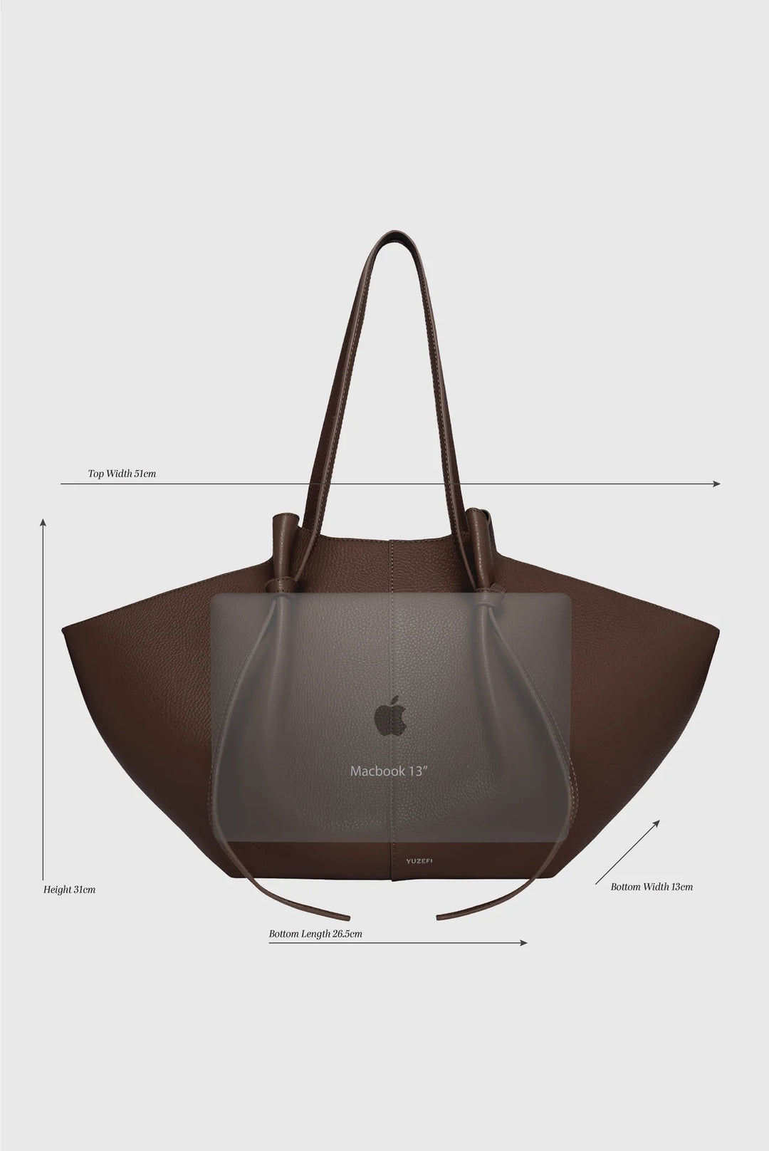 Large Mochi Pepple Grain Leather Hazel