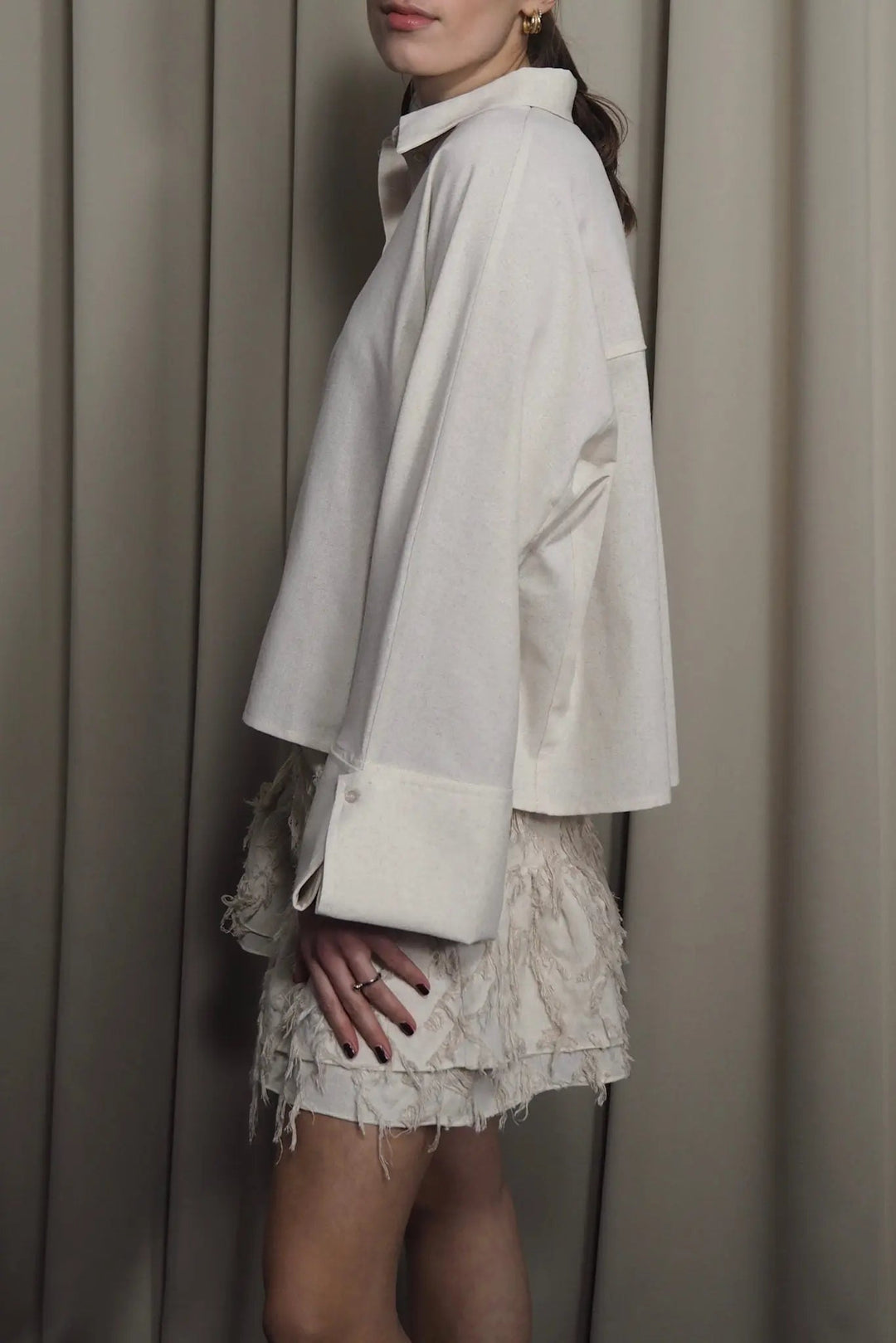 Atari Linen Shirt  Beige