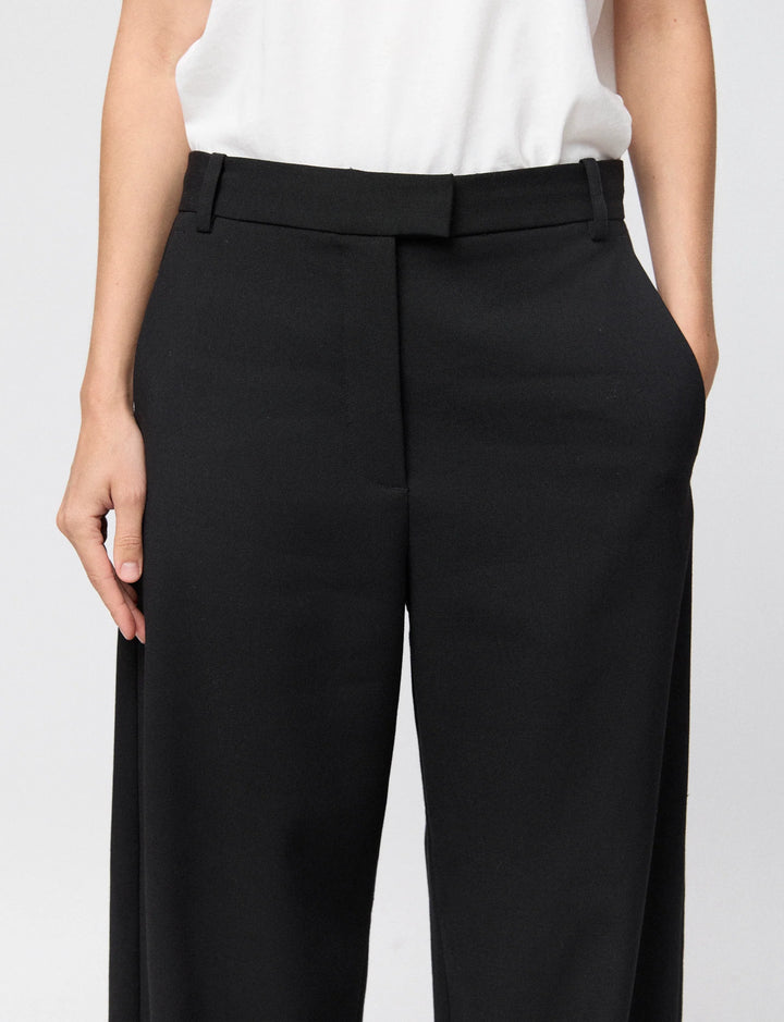 Tailored Wide Leg Trousers Black