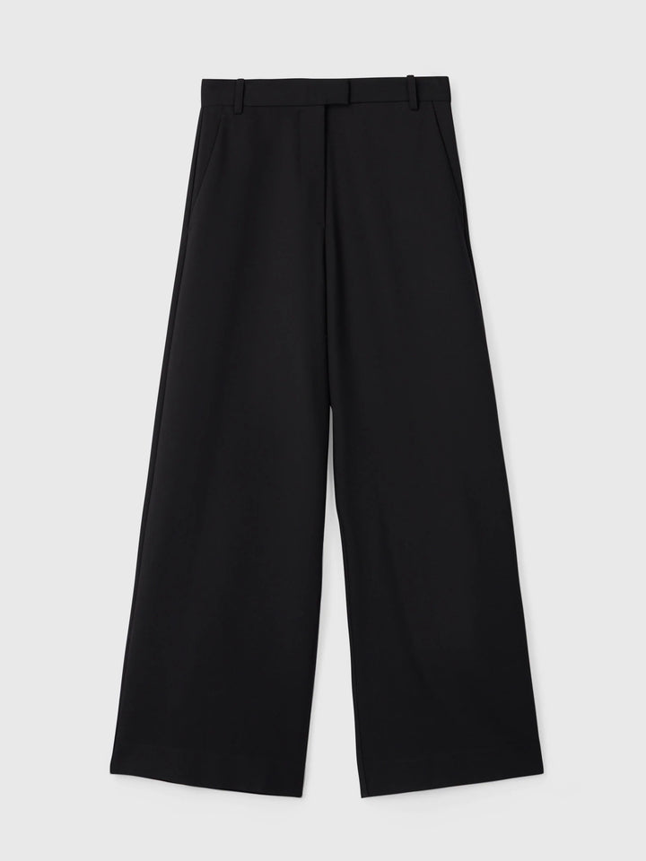 Tailored Wide Leg Trousers Black