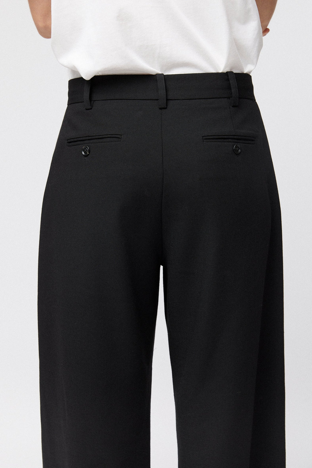 Tailored Wide Leg Trousers Black