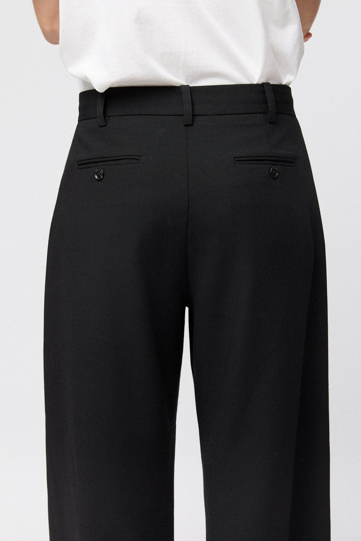 Tailored Wide Leg Trousers Black
