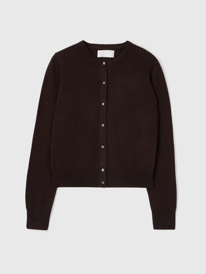 Classic Cashmere Cardigan Chocolate