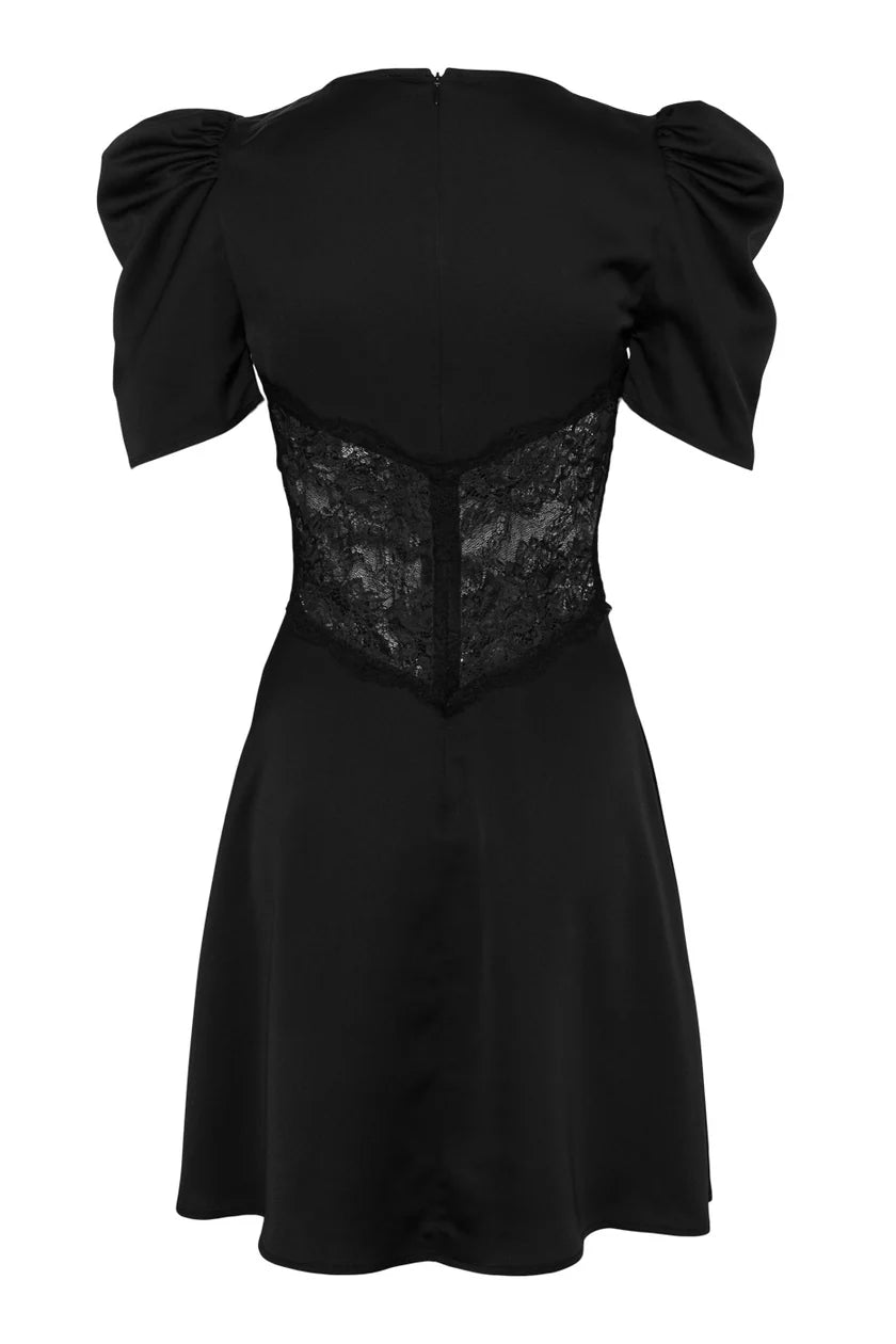 Francis lace mini dress Black