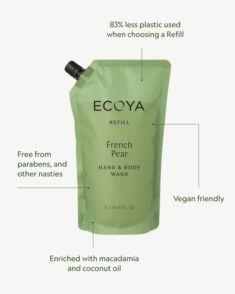 Refill Hand &amp; Body Wash 1 liter French Pear