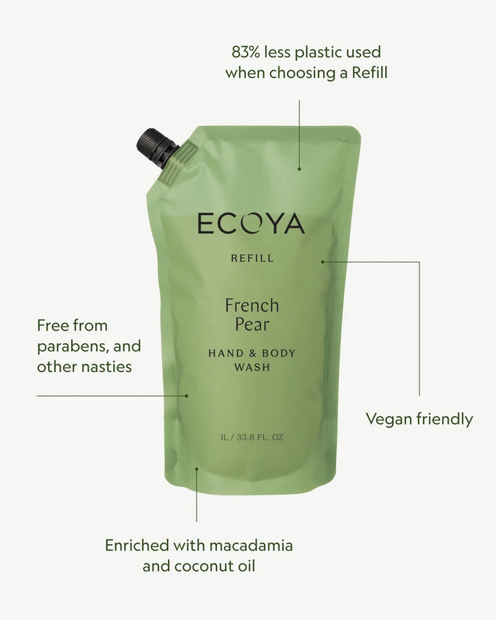 Refill Hand &amp; Body Wash 1 liter French Pear