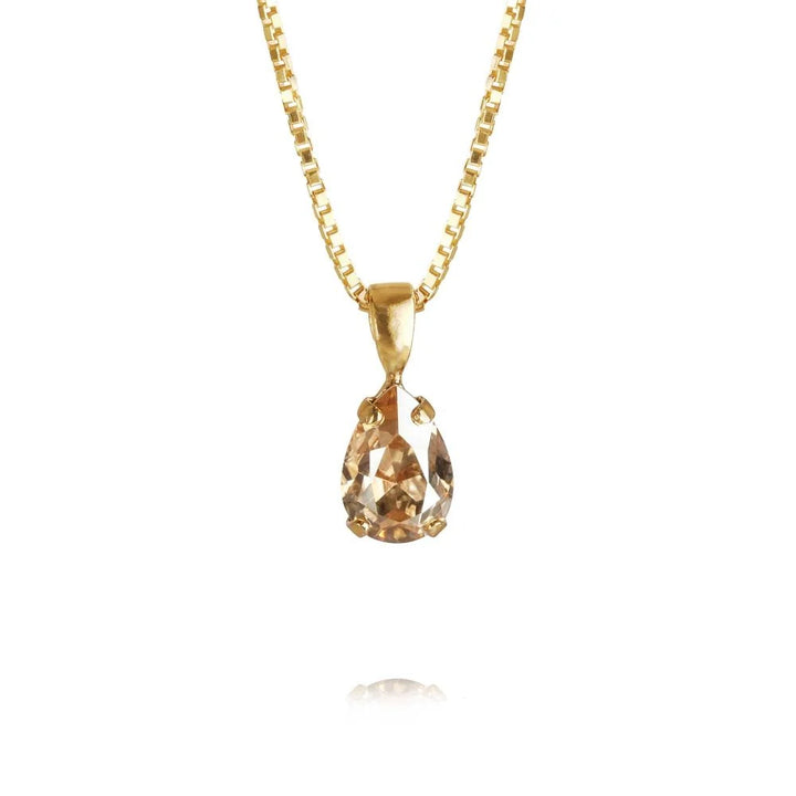 Petite drop necklace golden shadow