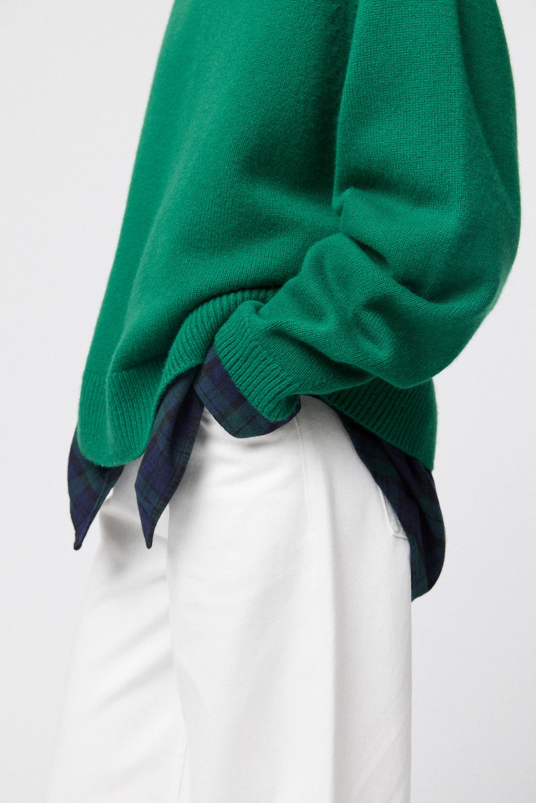 Harbour Round Neck Sweater Bottle Green