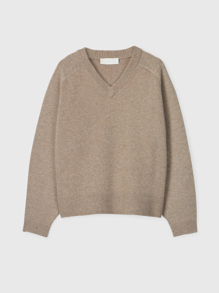 Harbour V-Neck Sweater Wheat