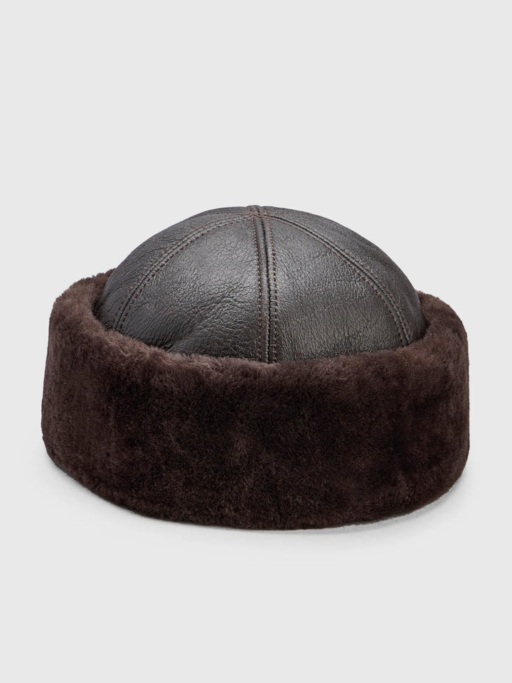Oslo Shearling Hat Chocolate