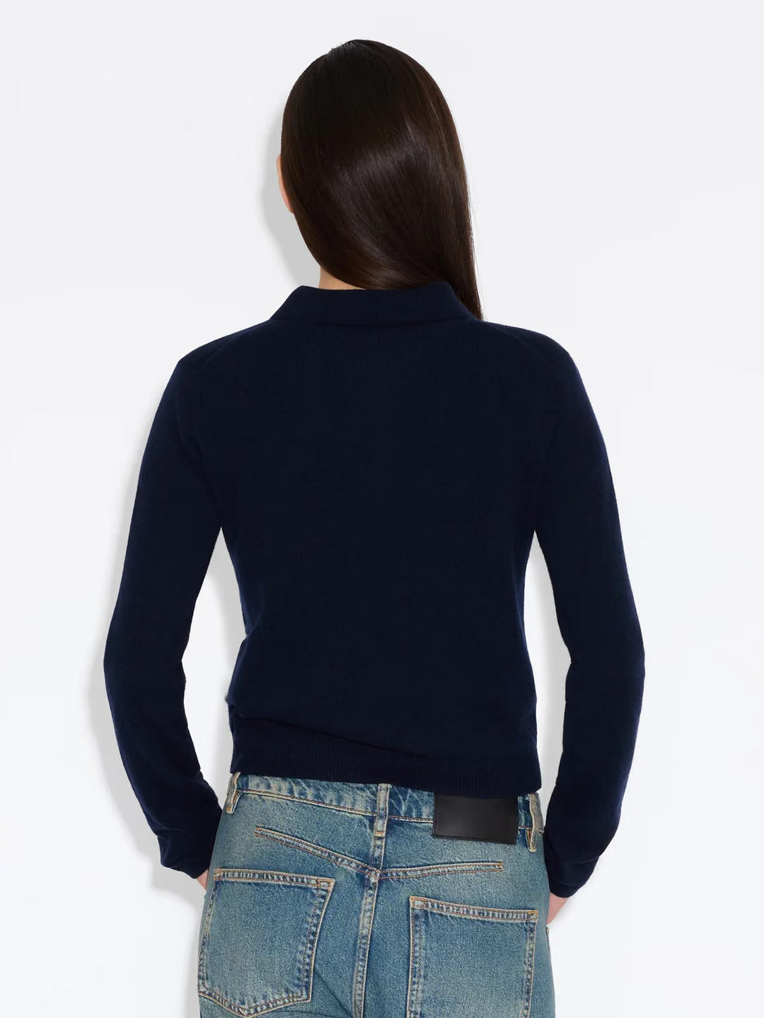 Isabella Cashmere Polo Navy