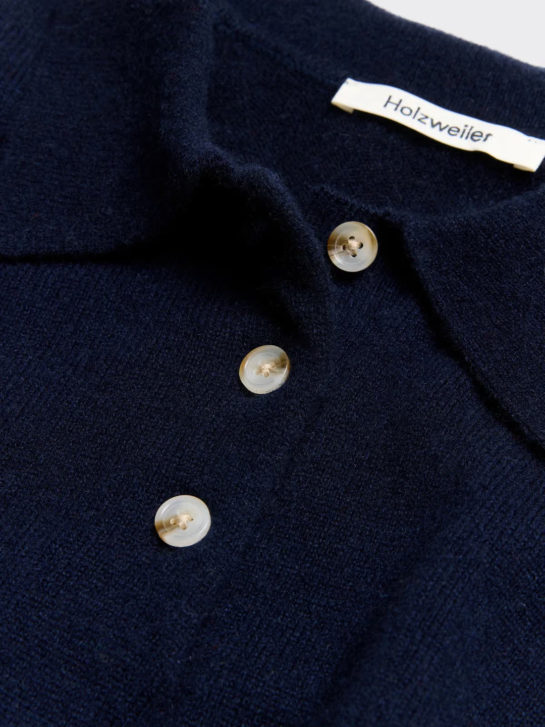 Isabella Cashmere Polo Navy