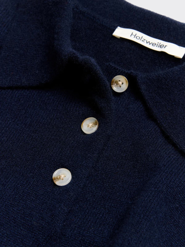 Isabella Cashmere Polo Navy