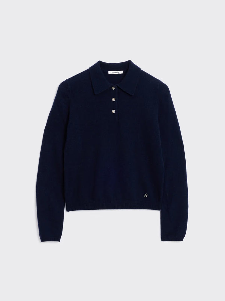 Isabella Cashmere Polo Navy