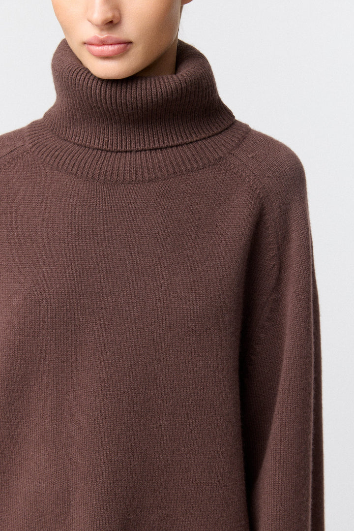 Issa Turtleneck Sweater Chocolate Brown