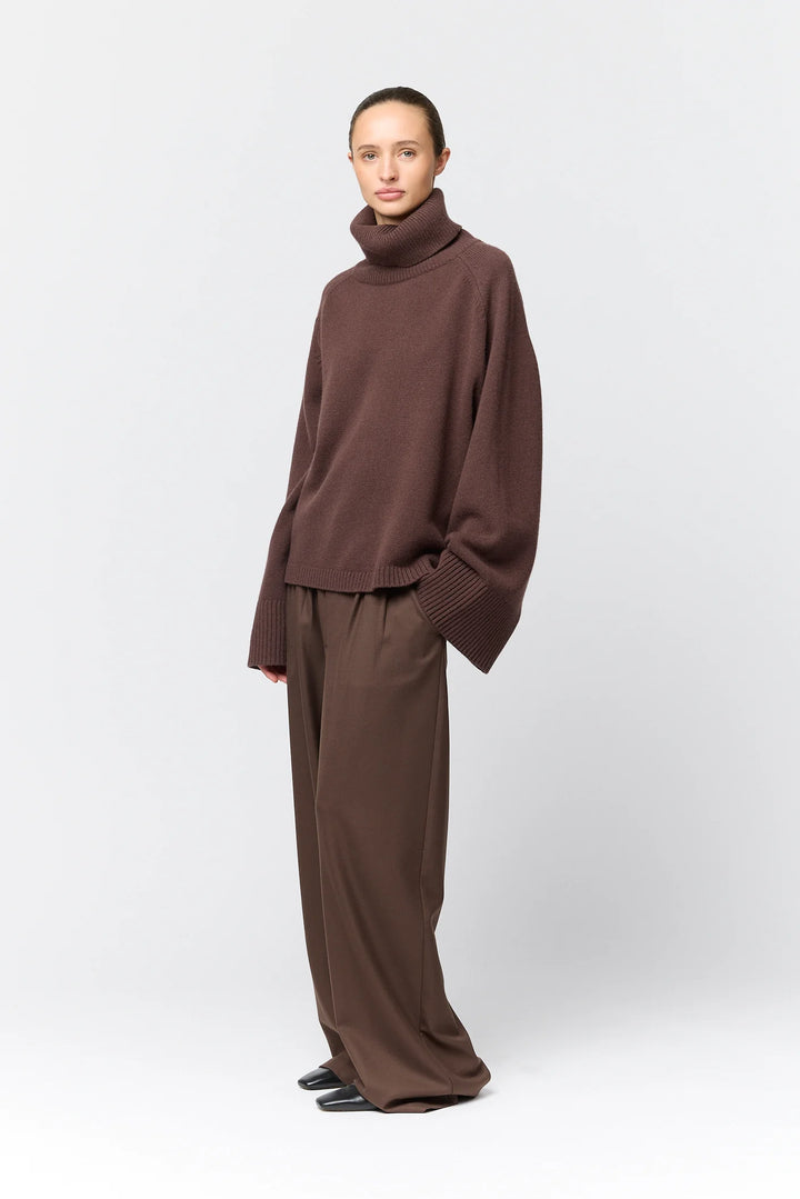 Issa Turtleneck Sweater Chocolate Brown