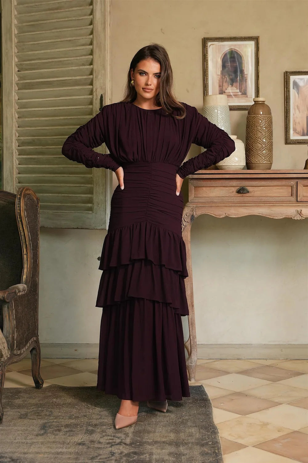 Jessie Long Sleeve Maxi dress