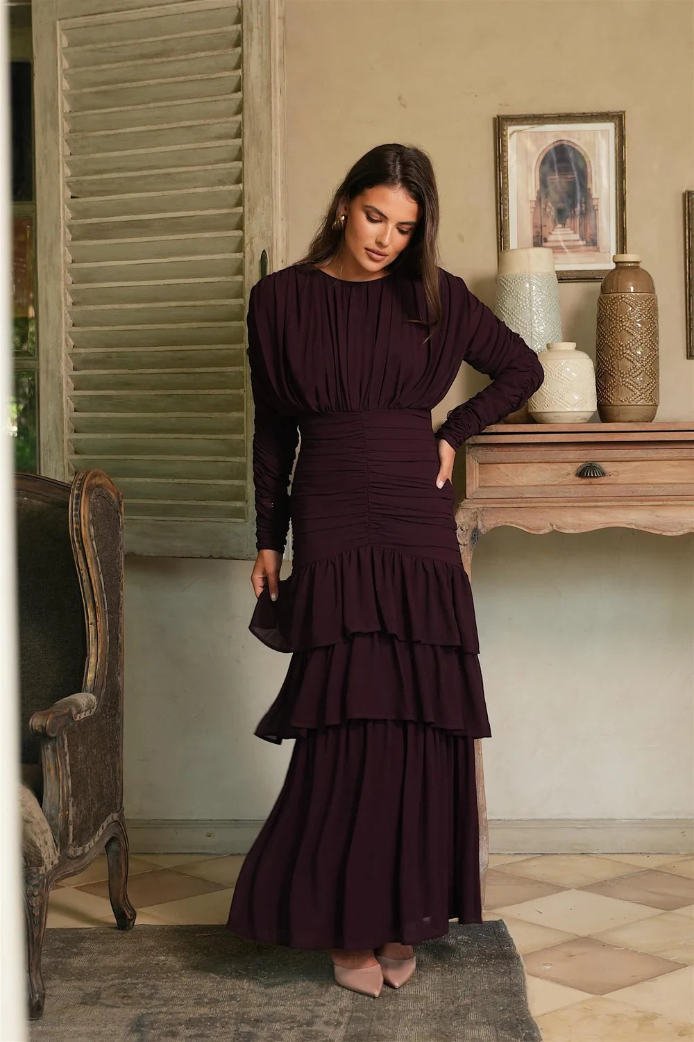 Jessie Long Sleeve Maxi dress