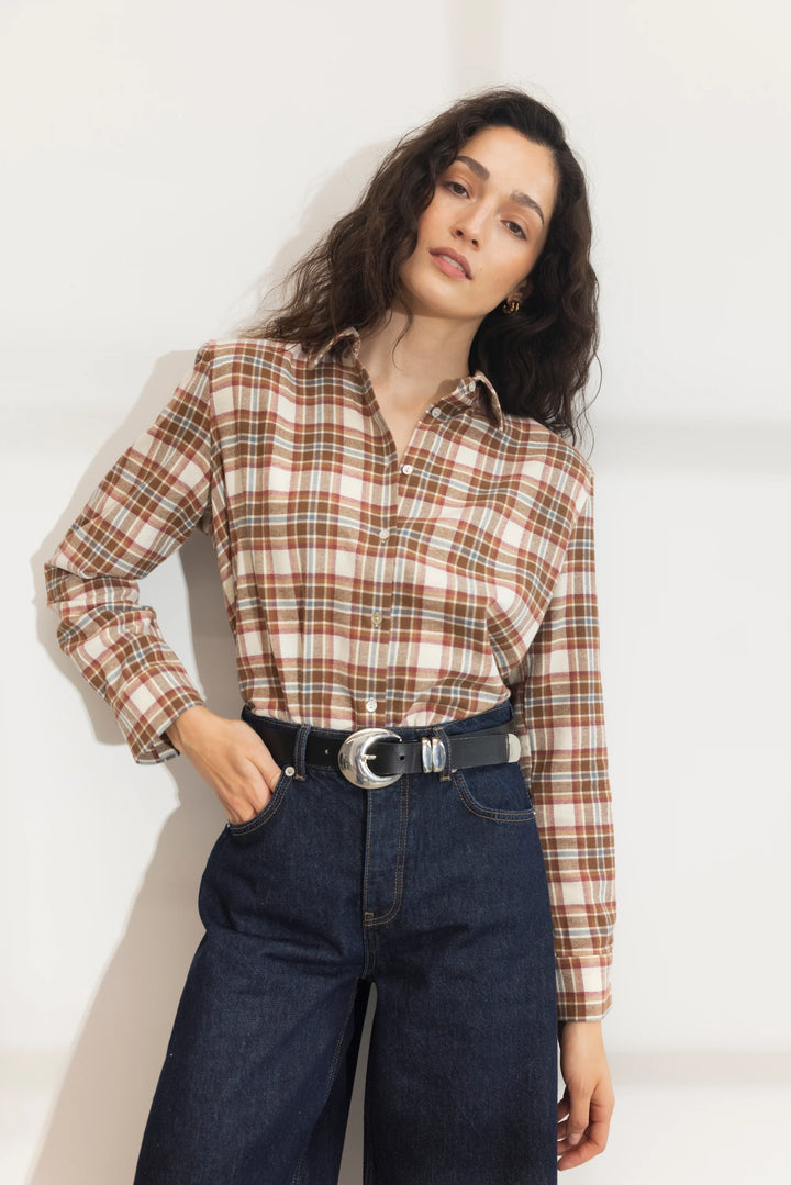Joan Flannel Shirt Red Check