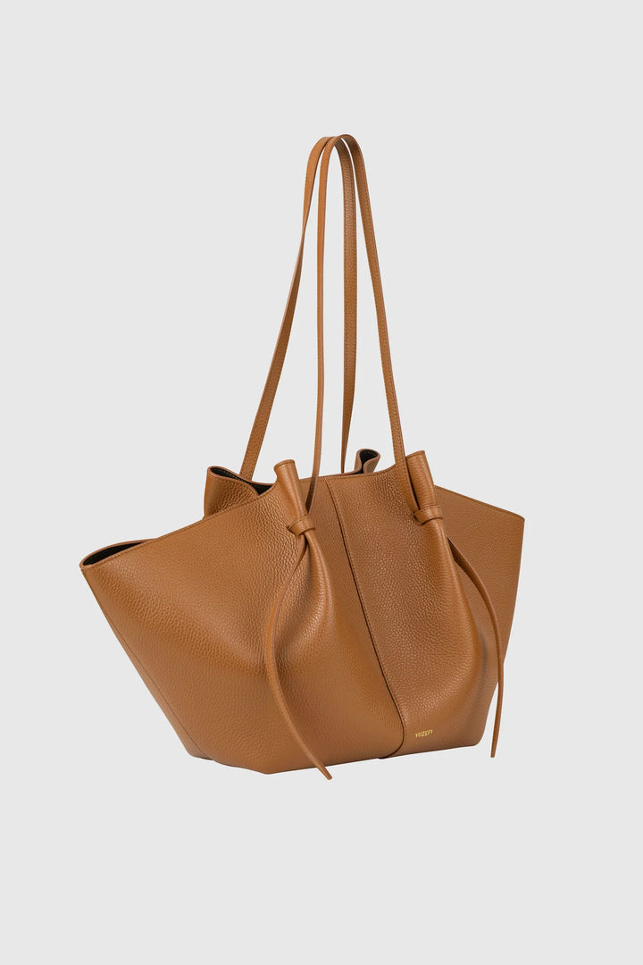 Large Mochi Pepple Grain Leather Hazel