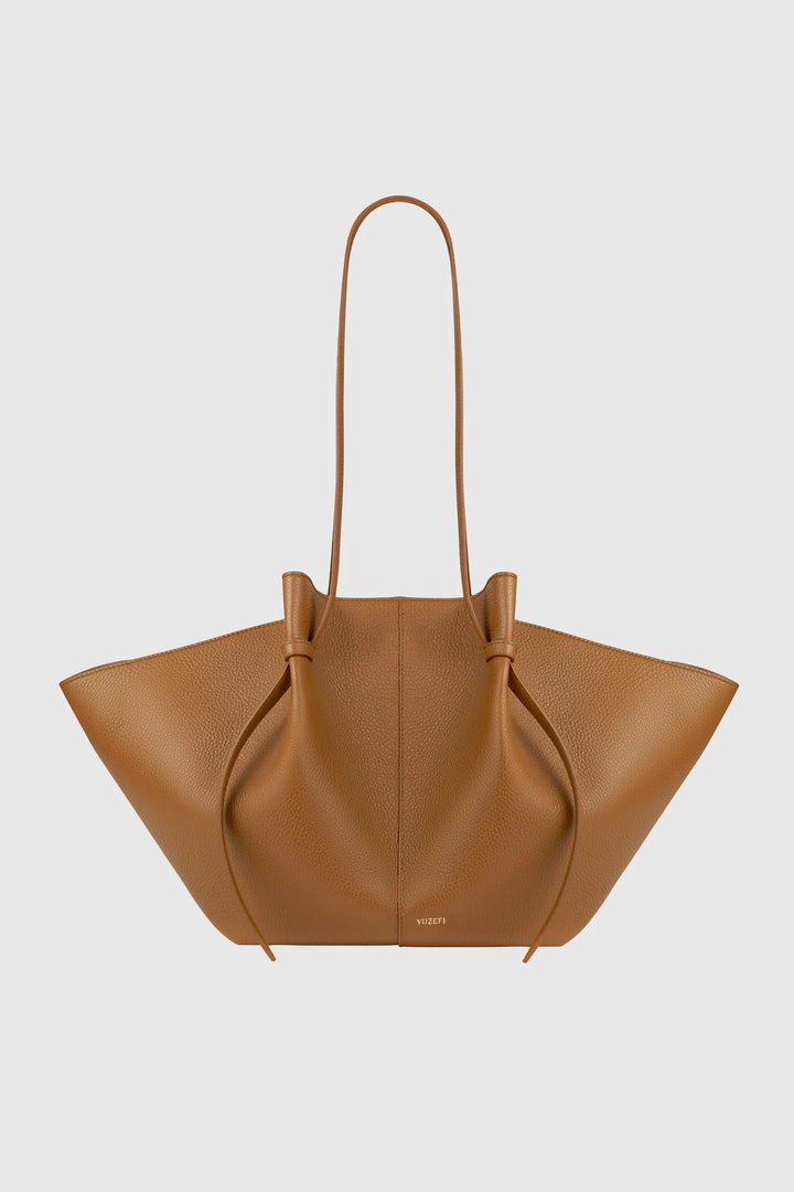Large Mochi Pepple Grain Leather Hazel