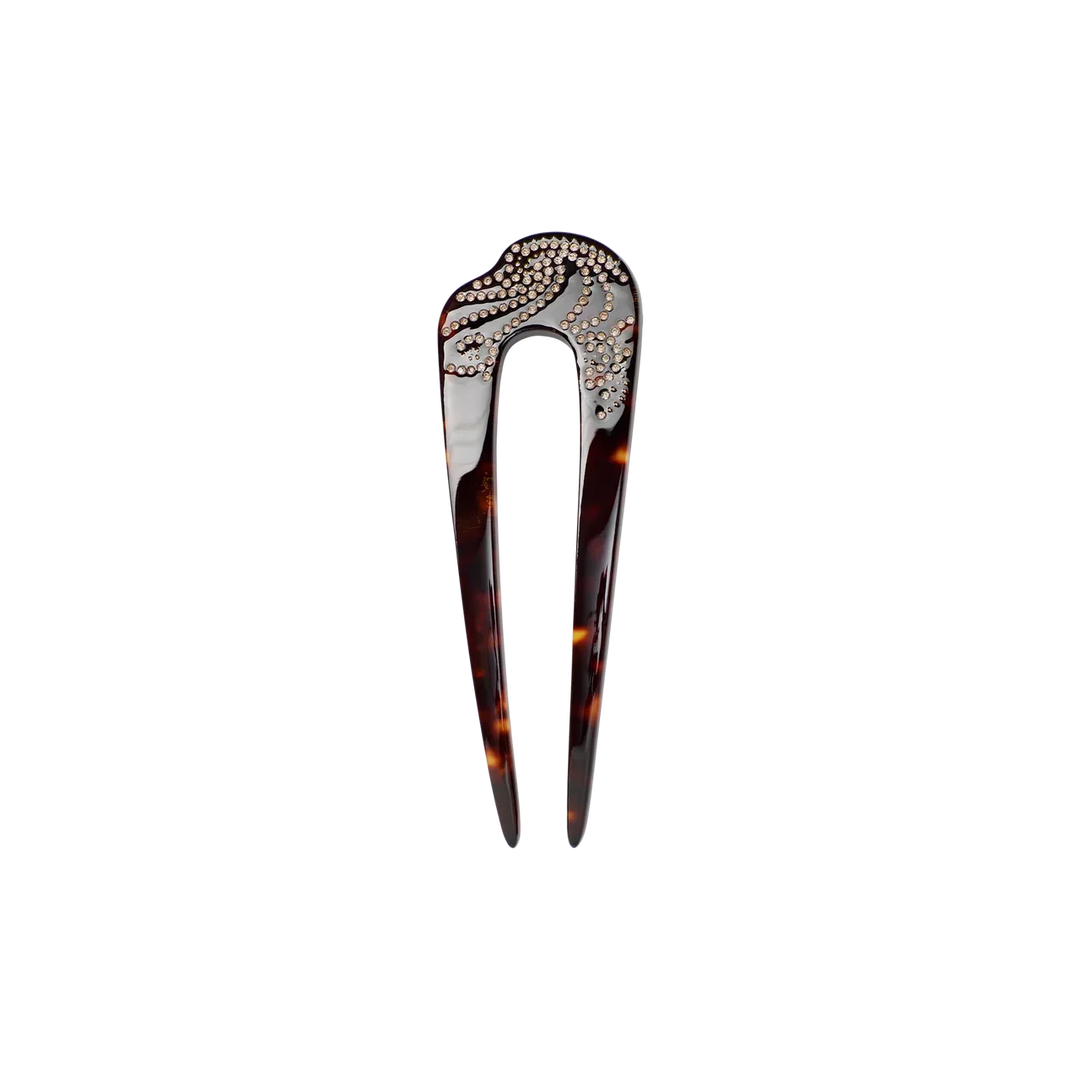 Madi French Hairpin Dark Tortoise