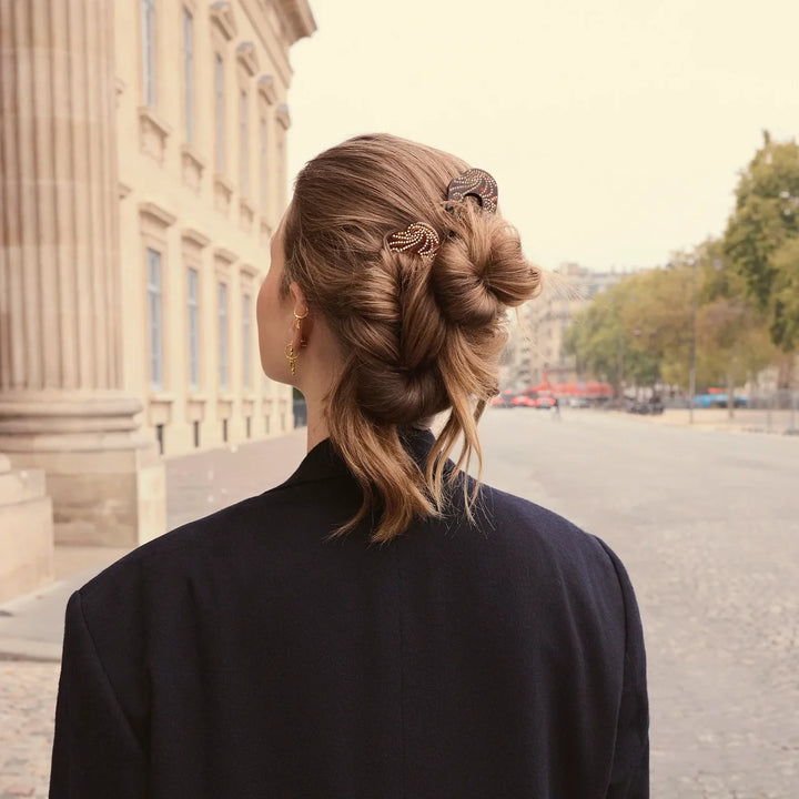 Madi French Hairpin Dark Tortoise