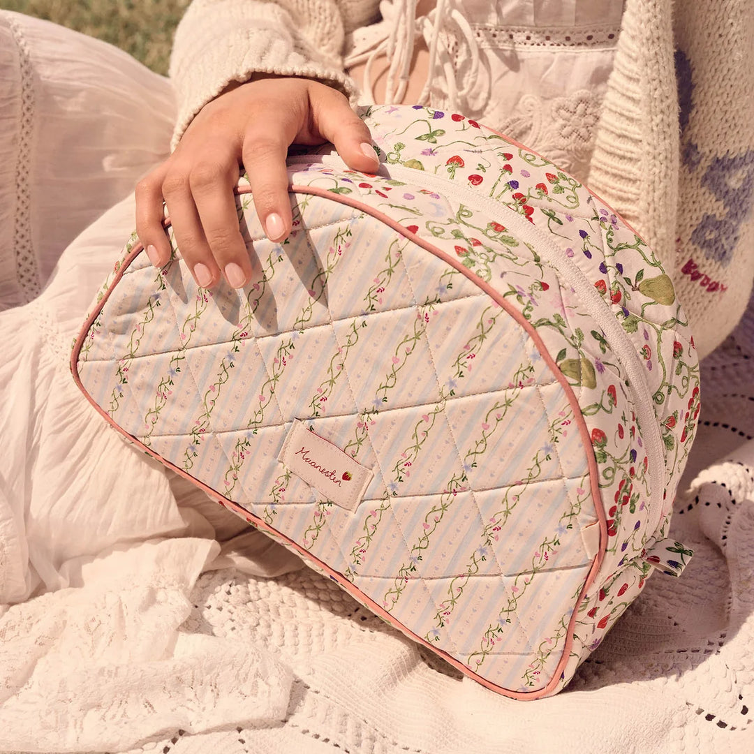 Makeup Bag Big Summer Stripes Blue