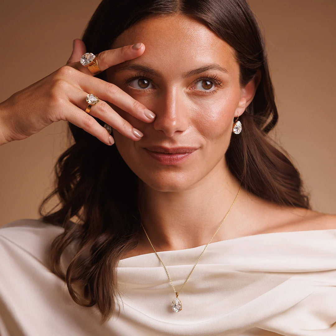 Mini drop ring Crystal