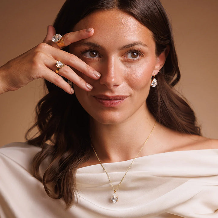 Mini drop ring Crystal
