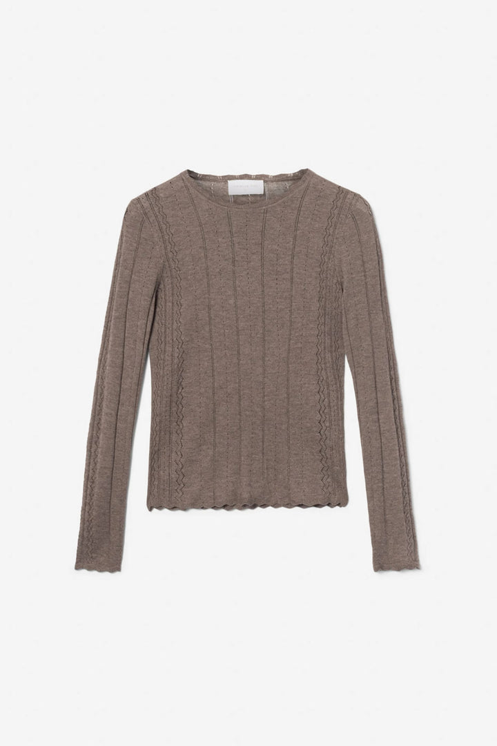 Safir Knit Top Dark taupe