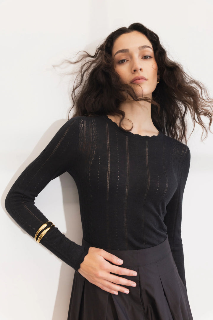 Safir Knit Top Black
