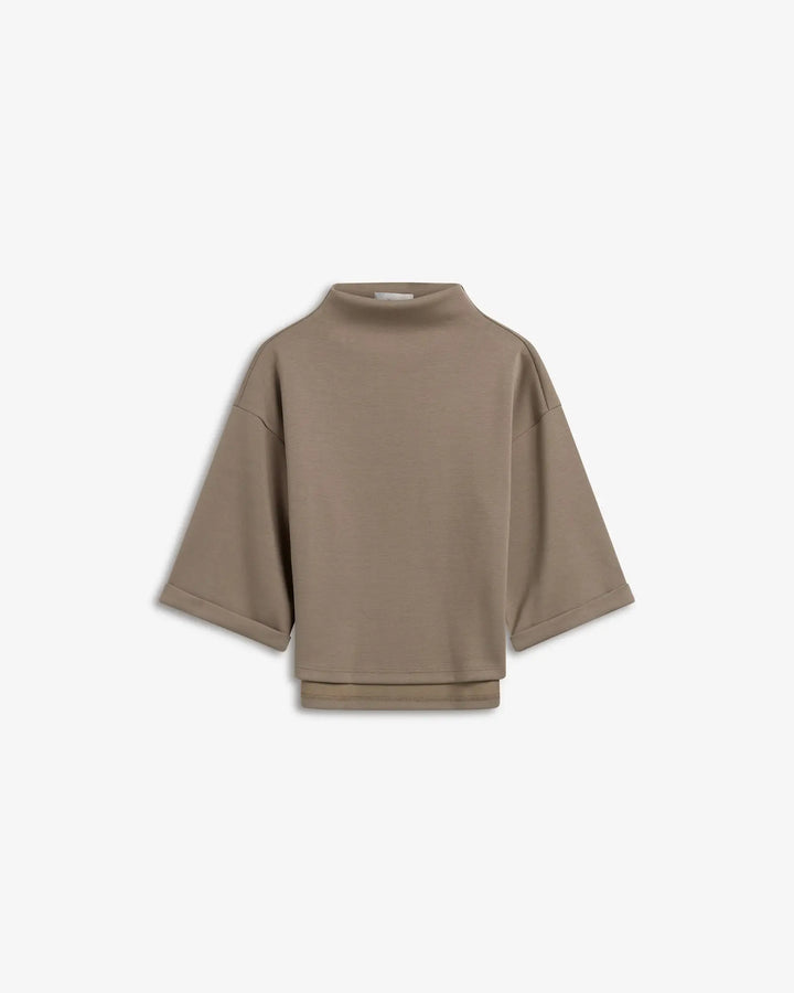 Iben Elle top Stone sand