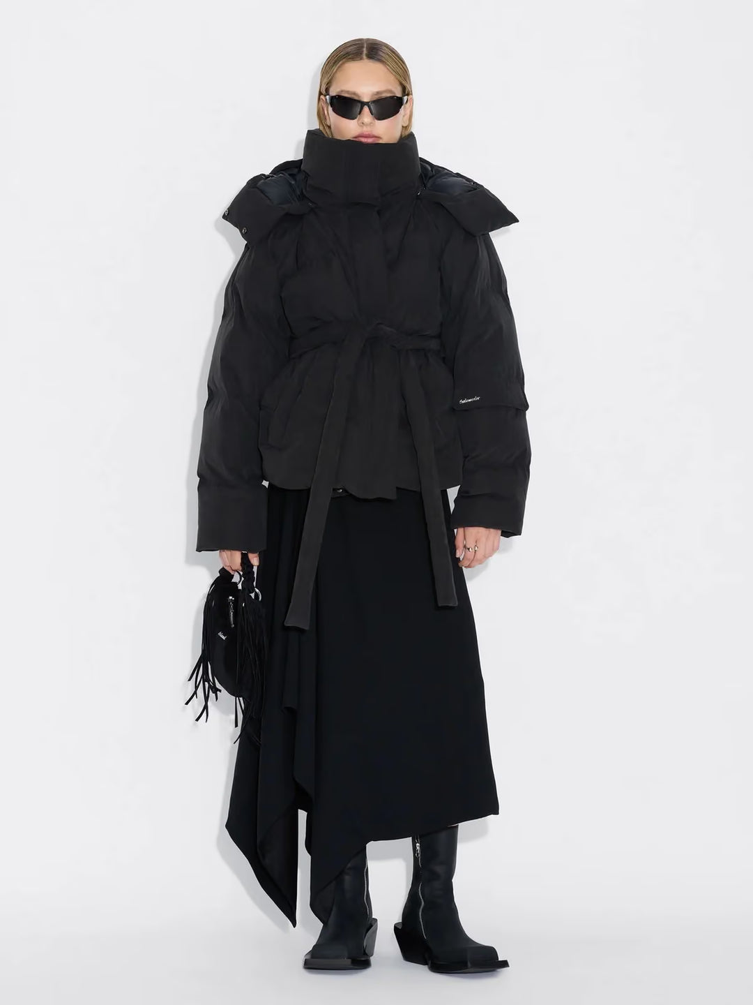 Steilia Brushed Down Coat Black