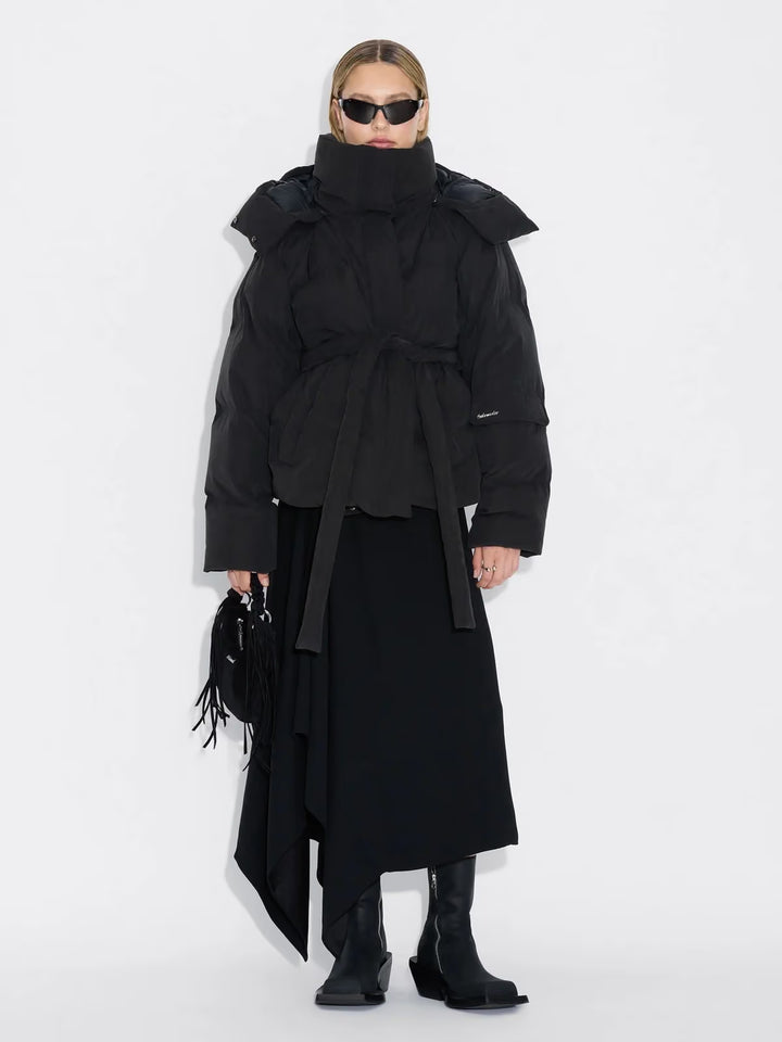 Steilia Brushed Down Coat Black