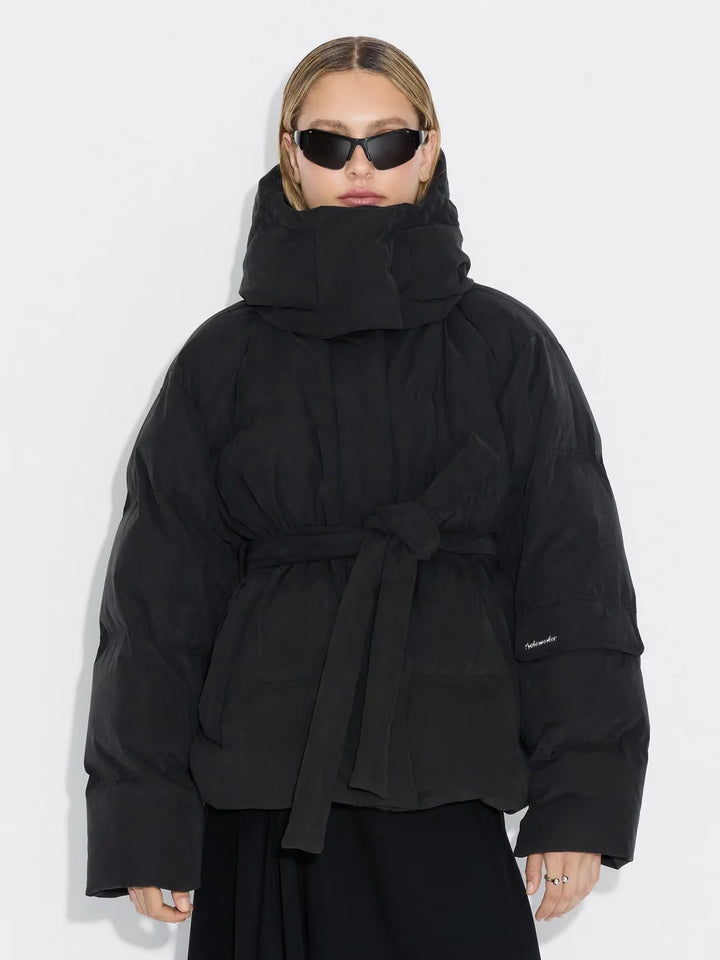 Steilia Brushed Down Coat Black