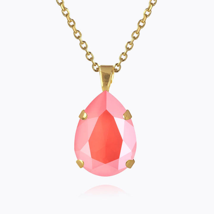 Min drop necklace light coral