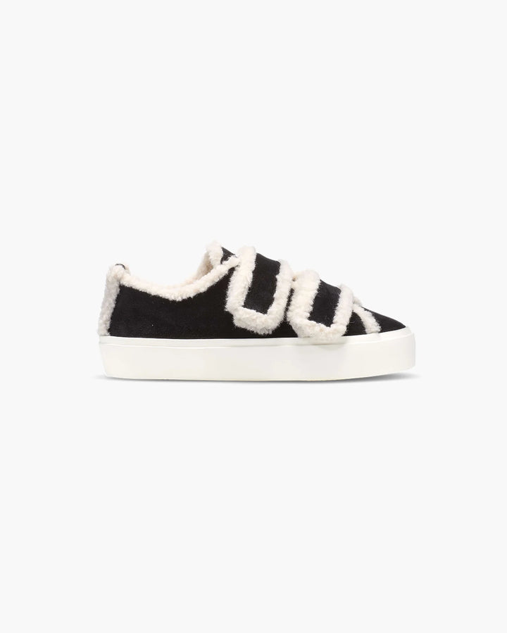 Shearling low velcro Black