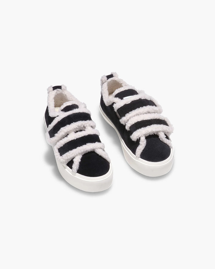 Shearling low velcro Black