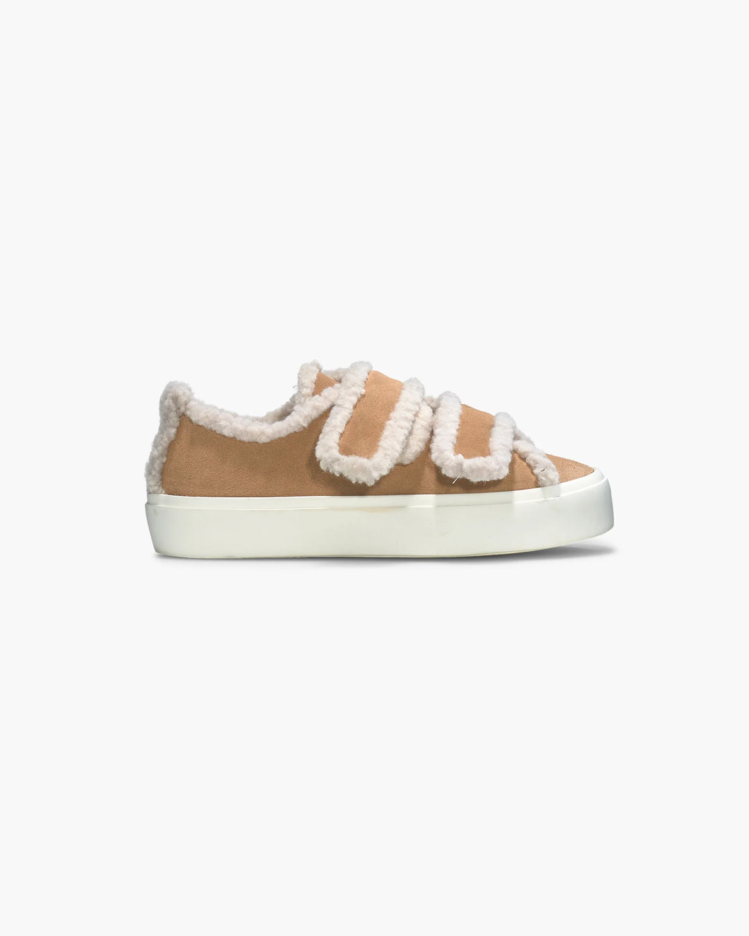 Shearling low velcro light beige