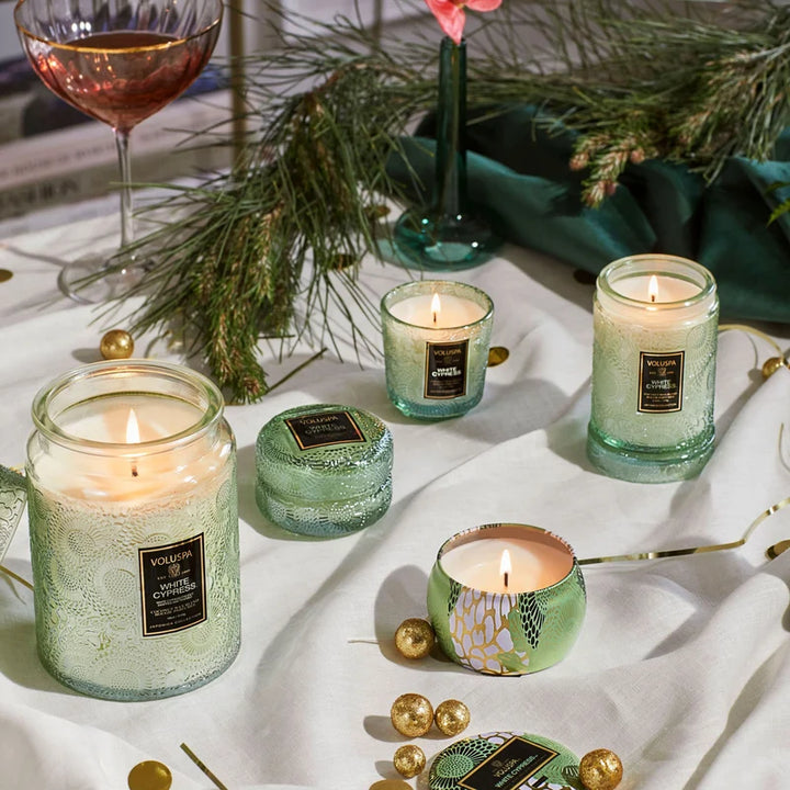 Mini Tin Candle White Cyprus