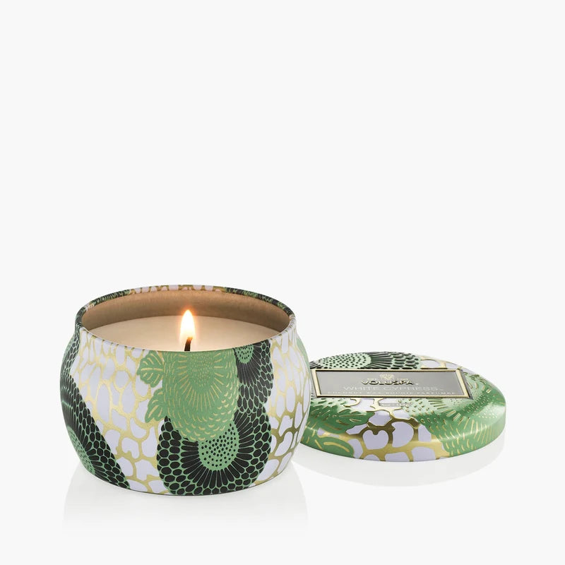 Mini Tin Candle White Cyprus