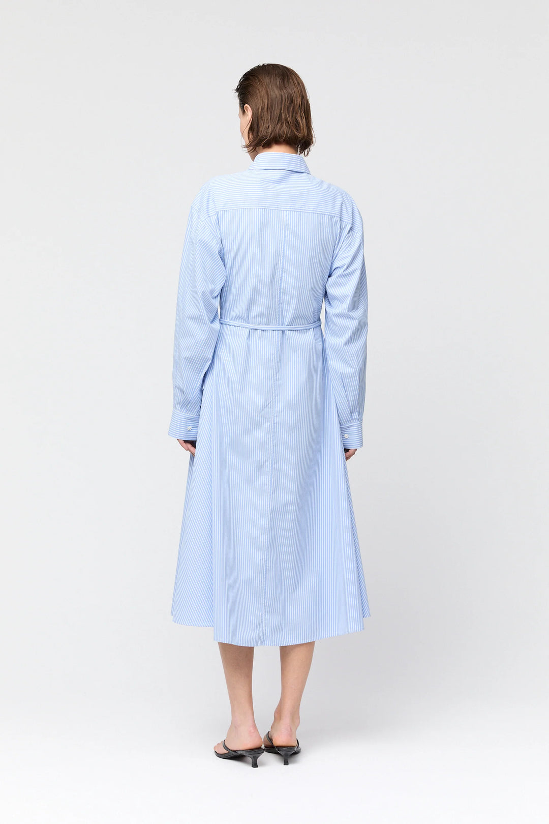 Wrap Shirt Dress Blue