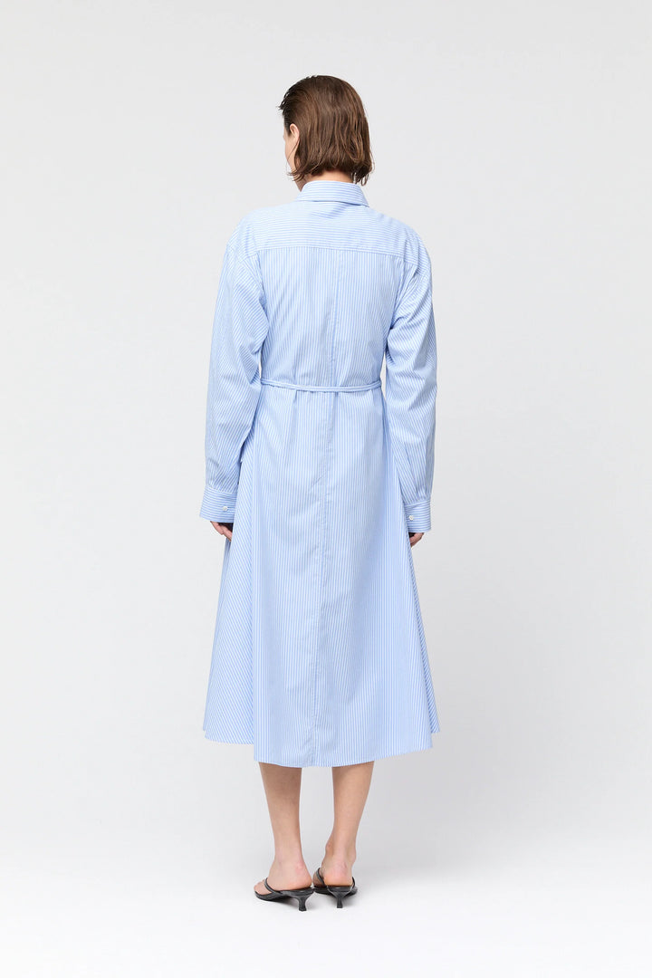 Wrap Shirt Dress Blue
