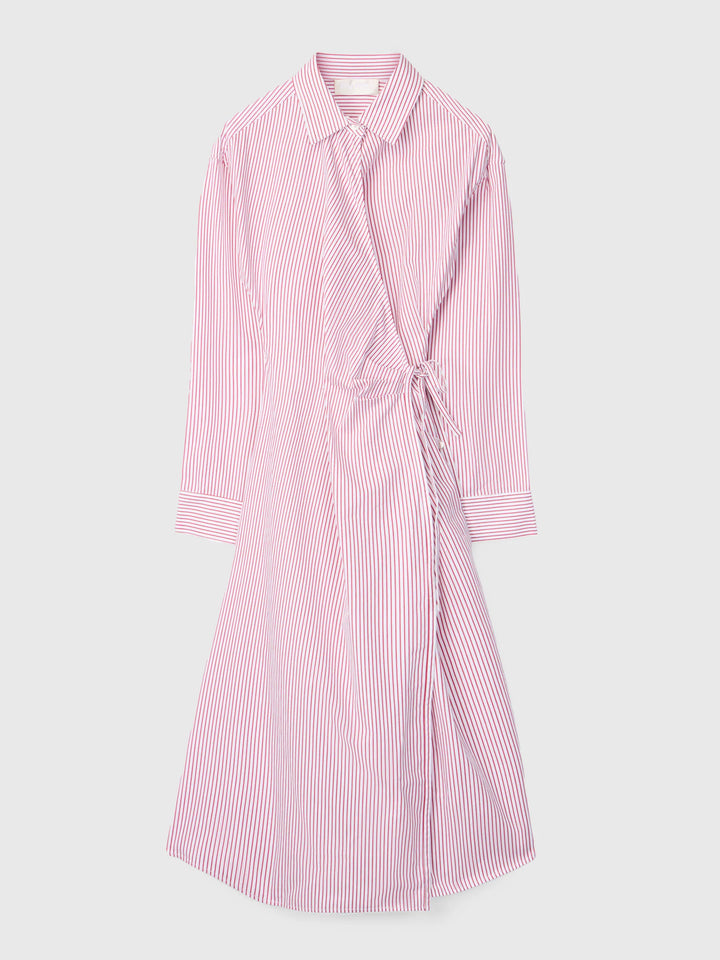 Wrap Shirt Dress Red