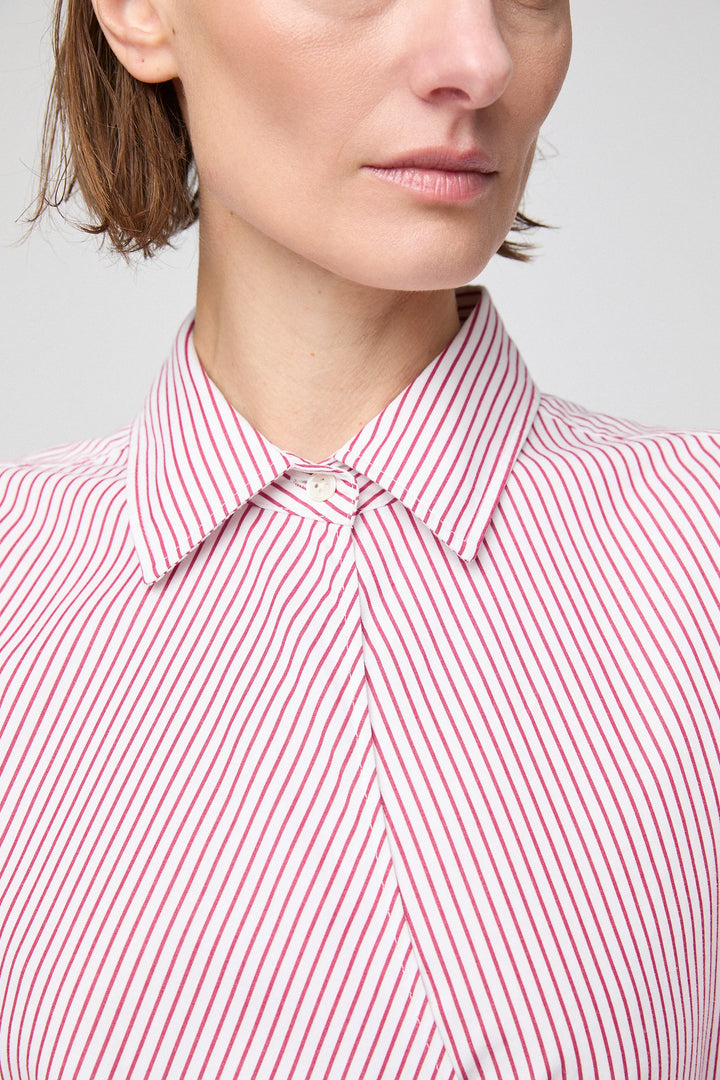 Wrap Shirt Dress Red