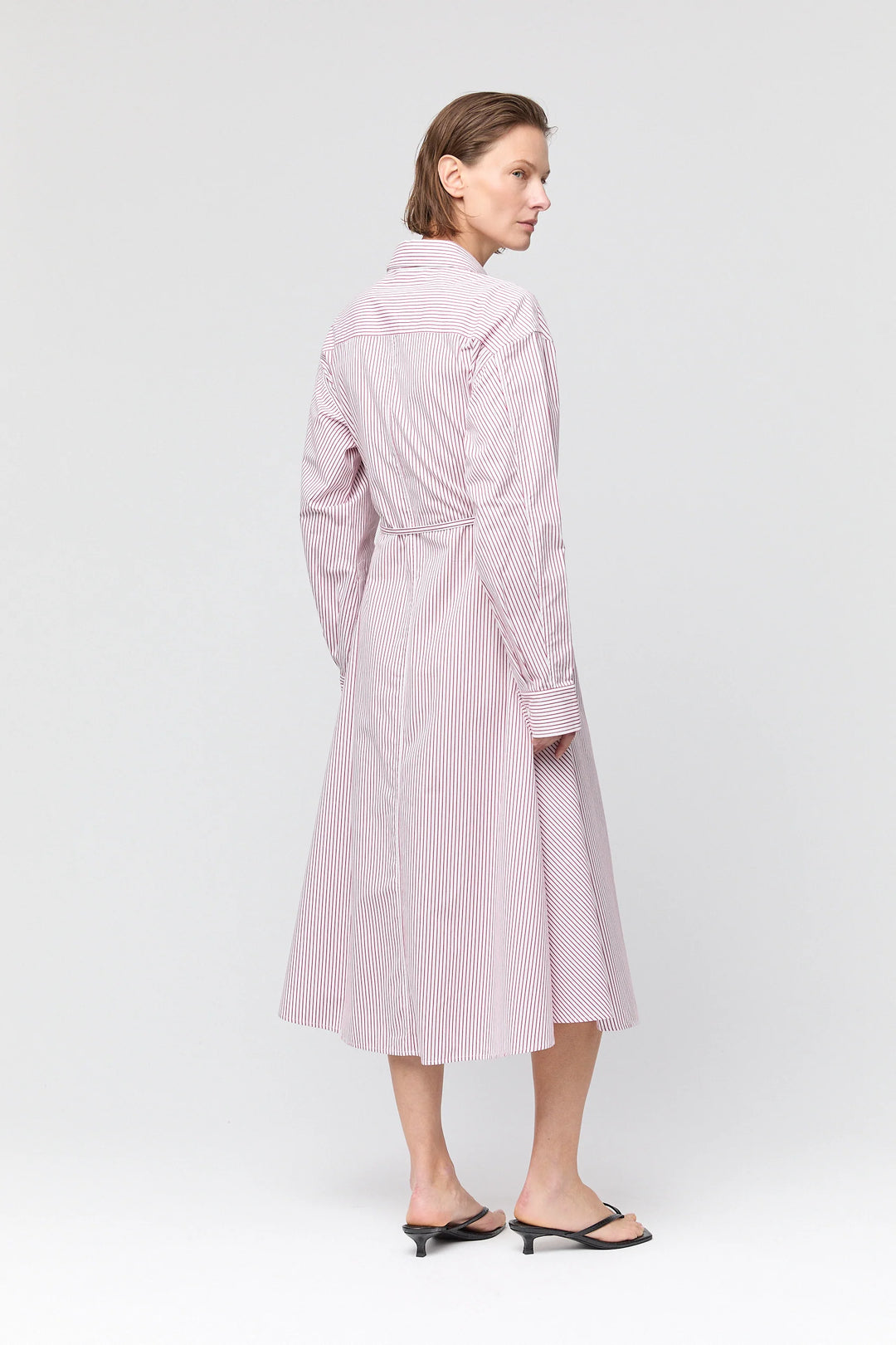 Wrap Shirt Dress Red