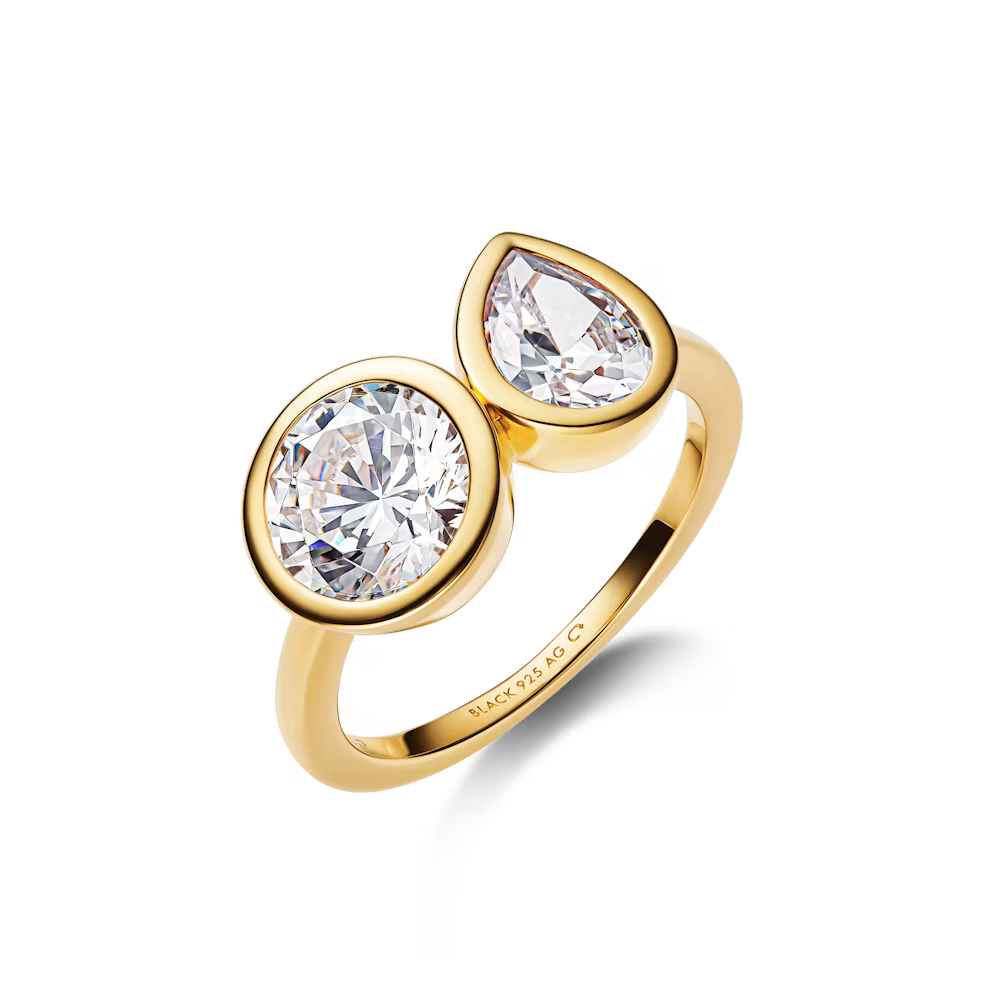 You &amp; Me Signet Ring Gold